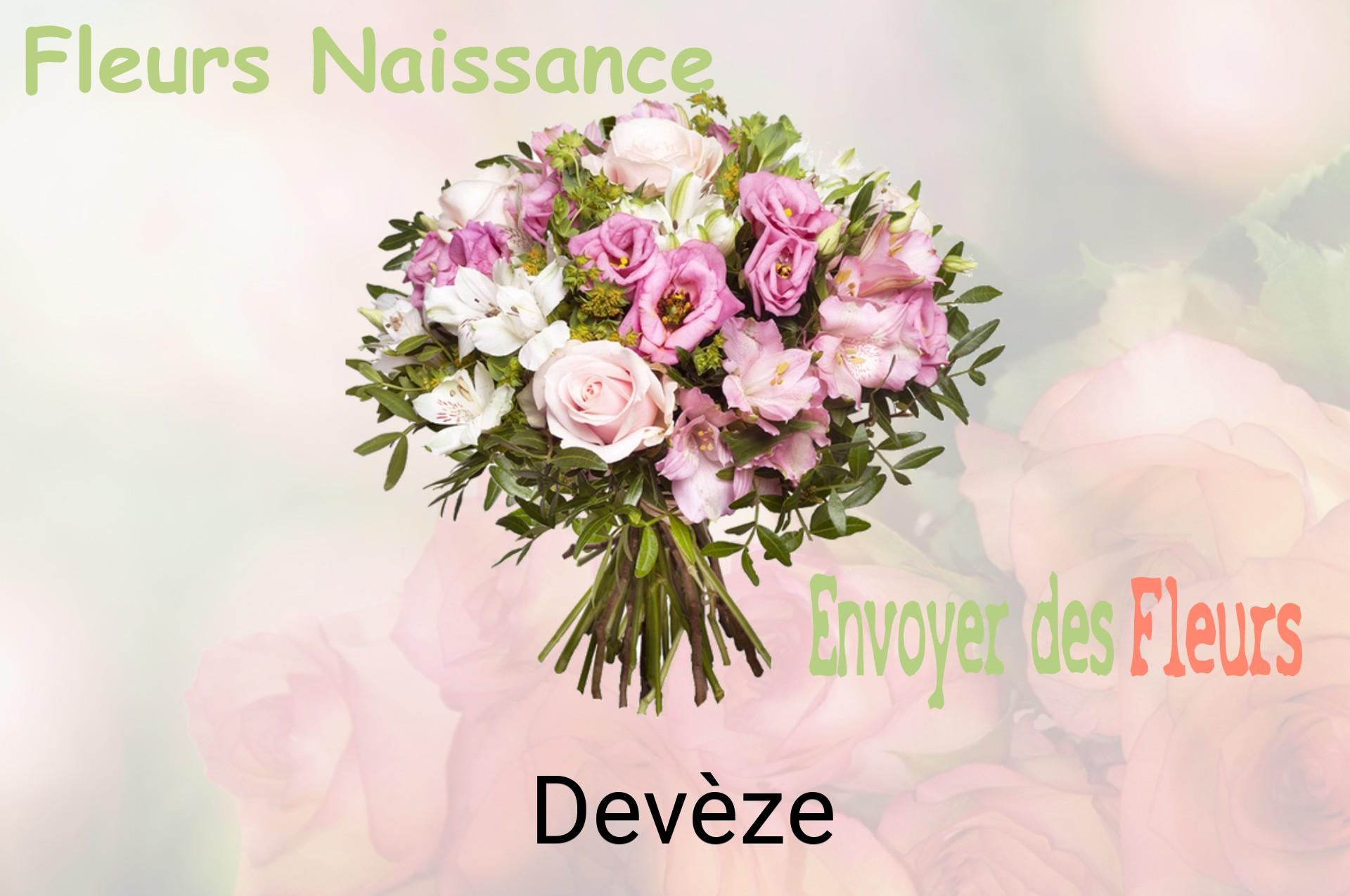 Bouquet de fleurs de naissance livré à Devèze